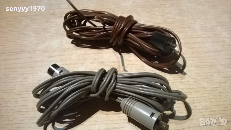 *2бр аудио кабели за тонколони-сив-3м и кафяв-3.5м, снимка 1