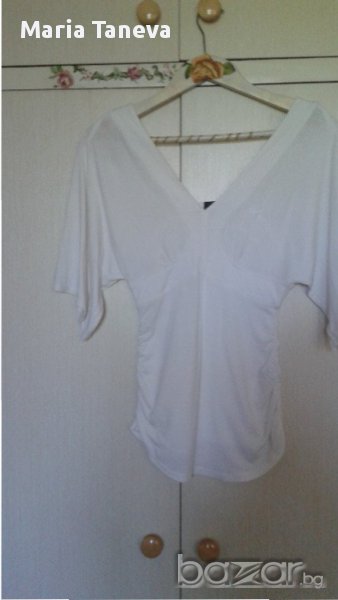 Бяла трикотажна блуза, снимка 1