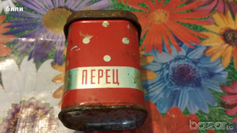 Ретро метална кутия от пипер, снимка 1
