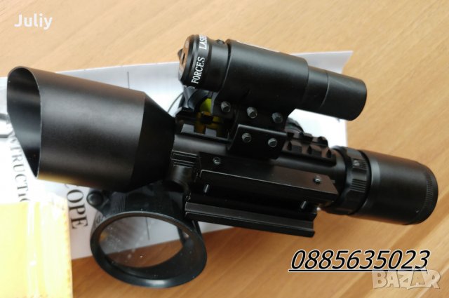 Оптика с лазерен прицел /модел M9 3-10x42/, снимка 2 - Оборудване и аксесоари за оръжия - 13547010