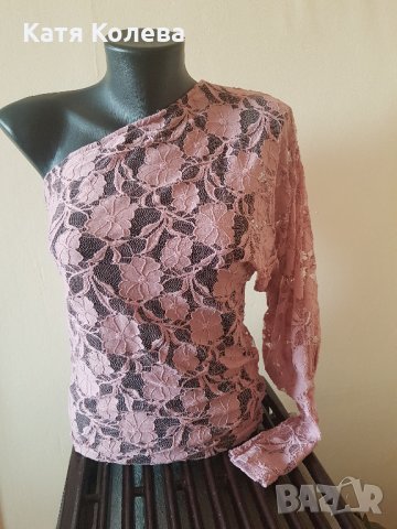 Нова розова блузка на дантела 