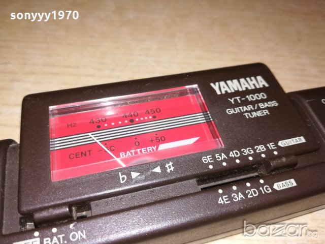 yamaha yt-1000 guitar/bass tuner-внос англия, снимка 4 - Струнни инструменти - 20694315