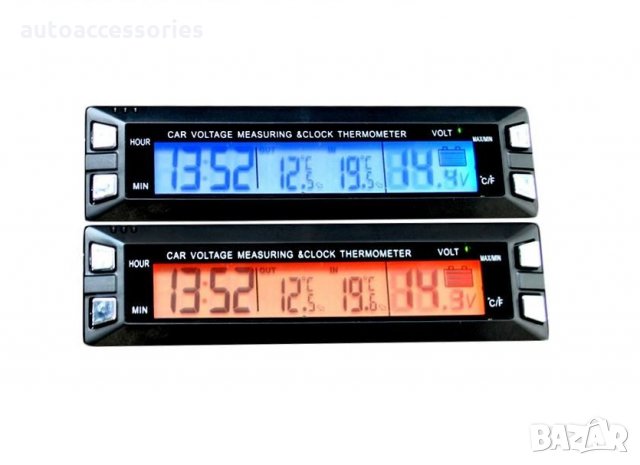3000051332 Термометър , Волтметър и Часовник за кола Automax 3 в 1 ЕC31, снимка 1 - Аксесоари и консумативи - 25800077
