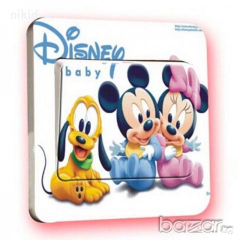 Disney baby Мики и Мини Маус бебе стикер за контакт ключ на лампа копчето, снимка 1 - Други - 21062997