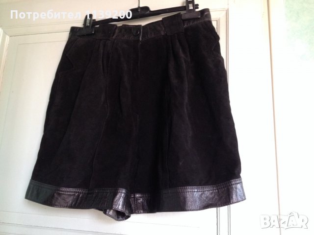 Дамски къс панталон естествена кожа M/L, снимка 2 - Къси панталони и бермуди - 20559780