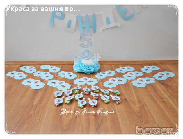 украса и аксесаори с елза и Анна за детски рожден ден, снимка 2 - Други - 15234679