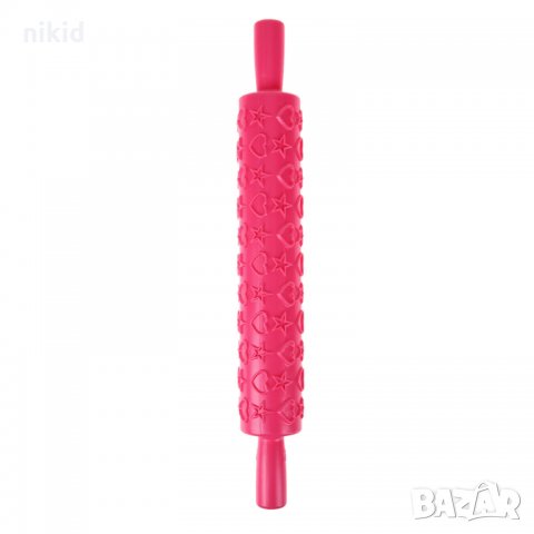 голяма релефна текстурна точилка Звездички и сърца за фондан и др. моделиращи маси