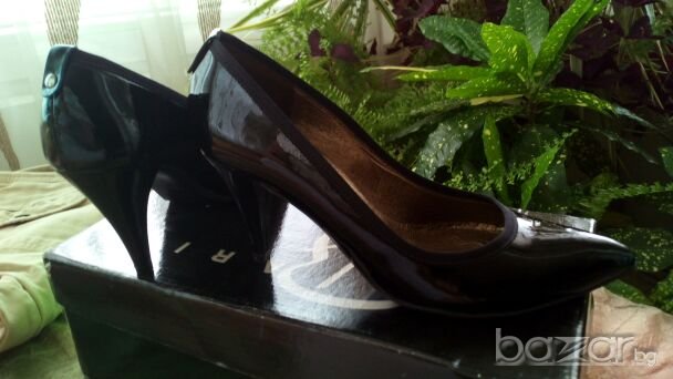 Черни лачени обувки - нови, снимка 7 - Дамски обувки на ток - 19334668