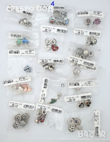 НОВИ МОДЕЛИ- сребърни гривни,обеци и пръстени тип PANDORA, снимка 12 - Гривни - 23387189