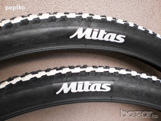 Продавам колела внос от Германия предна и задна външни гуми MITAS OCELOT 29 цола с два бели канта, снимка 11 - Части за велосипеди - 16031377