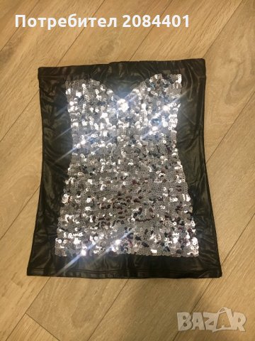 Tоп/бюстие с пайети S размер, снимка 2 - Корсети, бюстиета, топове - 24433465