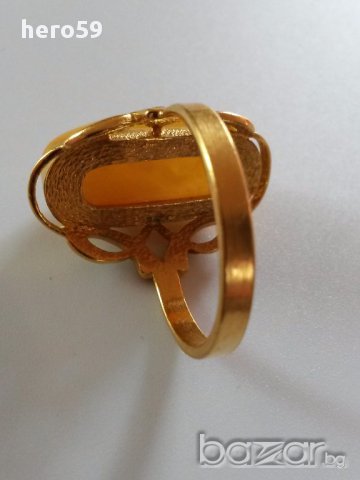 Дамски руски пръстен с натурален кехлибар в Пръстени в гр. Русе -  ID16756765 — Bazar.bg