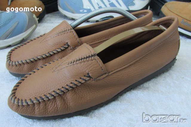 НОВИ мокасини MINNETONKA® original DEERSKIN GORE FRONT,100% висококачествена естествена кожа,GOGOMO, снимка 2 - Дамски ежедневни обувки - 17867642