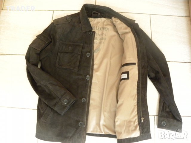 Мъжко кожено яке естествена кожа  велур, снимка 17 - Якета - 22988342