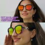 Слънчеви очила лилави огледални с котенце на рамките
