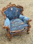 Дънкови кресла / Ръчно изработена дамаска , снимка 1