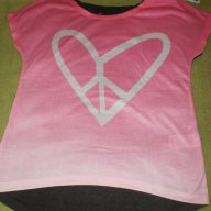Тениска в розово с щампа сърце,нова,за 7-8 и за 9-10 годишно момиче, снимка 3 - Детски тениски и потници - 10650554