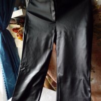 Черен панталон латех ORSEY размер  42, снимка 1 - Панталони - 24672055