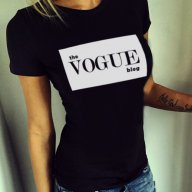 НОВО! Дамски тениски с VOGUE ВОУГ принт! Бъди различна, поръчай модел с твоя снимкa!, снимка 1 - Тениски - 15932265
