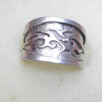 Масивен сребърен пръстен "Житен клас" / Антика / проба 925, снимка 2 - Пръстени - 23991049