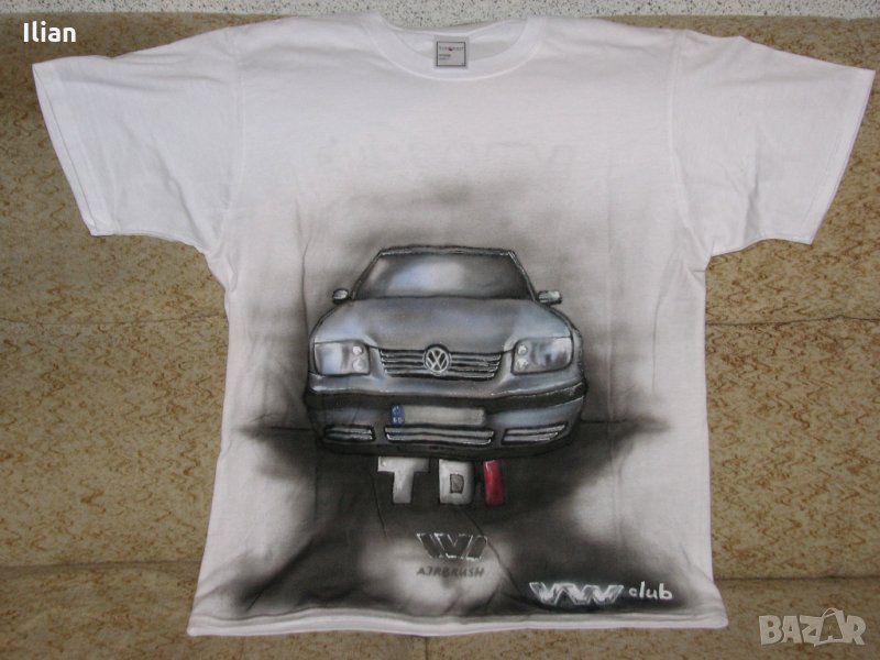 Продавам тениска VW,ръчно рисувана, снимка 1