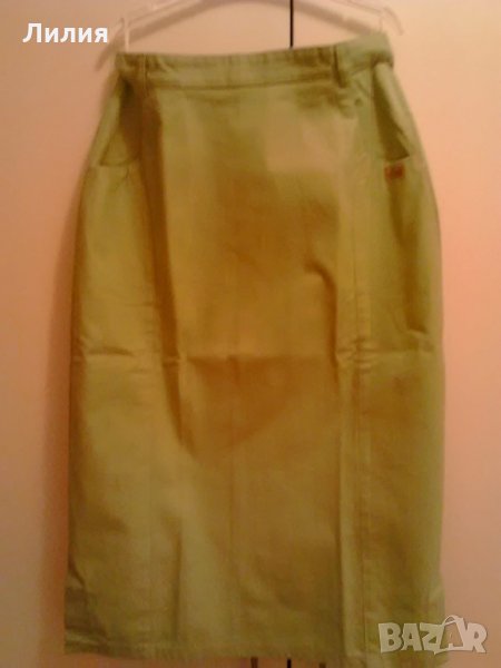 пола от дънков плат нова, цвят тютюнев, резеда , снимка 1