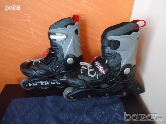 черно- сиви ролкови кънки № 32, снимка 1