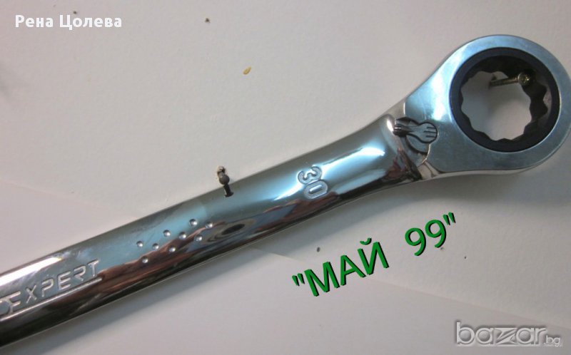 Ключ гаечен 30 мм EXPERT E117374  с тресчотка, снимка 1