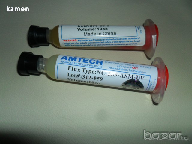 Професионална паста за запояване на смд елементи-amtech nc-559-asm