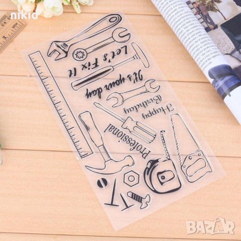 Строител майстор инструменти силиконов гумен печат декор украса за бисквитки фондан Scrapbooking