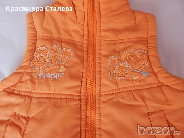 Оранжево елече 2-3 години, снимка 3 - Детски якета и елеци - 9250926