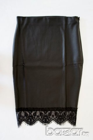 Черна пола с дантела марка by Hellene - XS, снимка 2 - Поли - 16974483