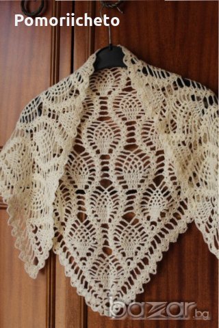 Ръчно изплетен красив шал, нов, снимка 2 - Шалове - 21357123