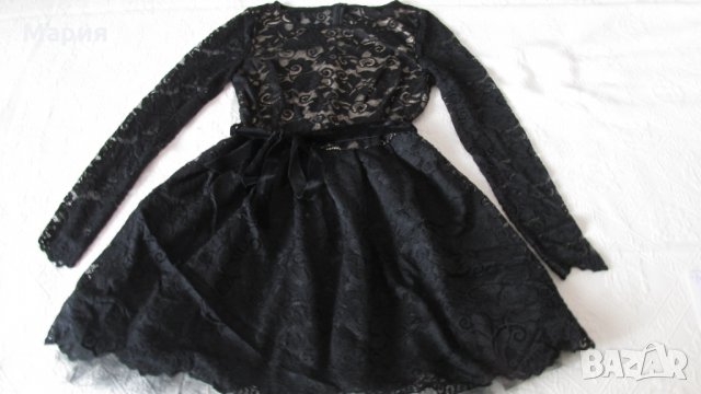 Официална рокля от черна дантела