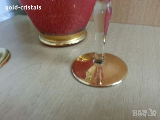 Стъклена гарафа и чаши, снимка 6 - Антикварни и старинни предмети - 25188647