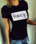 НОВО! Дамски тениски с VOGUE ВОУГ принт! Бъди различна, поръчай модел с твоя снимкa!, снимка 1 - Тениски - 15932265