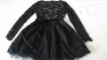 Официална рокля от черна дантела, снимка 1
