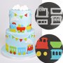 Влак Влакче сет пластмасови резци резец за тесто бисквитки фондан украса декорация торта