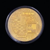 Биткойн / Bitcoin - Златиста с синя буква, снимка 2 - Нумизматика и бонистика - 26071093