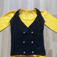 дамска блуза с елече, снимка 1 - Блузи с дълъг ръкав и пуловери - 16066074