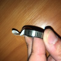 Стилен пръстен медицинска стомана с римски цифри, снимка 1 - Пръстени - 24698728