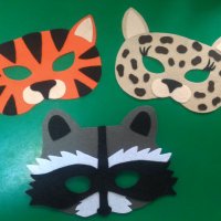 Ръчно изработени маски на животни от филц, снимка 4 - Други - 23427745