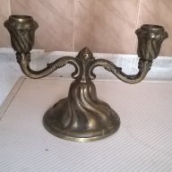 стар метален свещник, снимка 1 - Антикварни и старинни предмети - 15376108