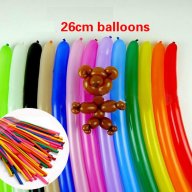 10 бр цветни дълги тънки балони латекс за моделиране извиване оформяне на фигурки моделиращи Невада, снимка 1 - Фигурки - 18596855