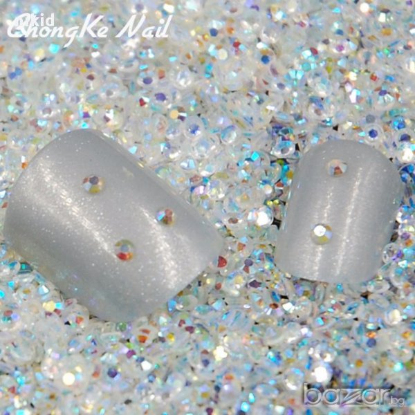 2мм 2000 бр прозрачни камъчета капси декорация 3д ефект за нокти маникюр и не само, снимка 1