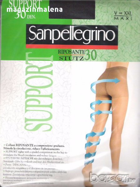 Sanpellegrino 30DEN сив стягащ чорапогащник 40-85кг Санпелегрино стягащи чорапогащи, снимка 1