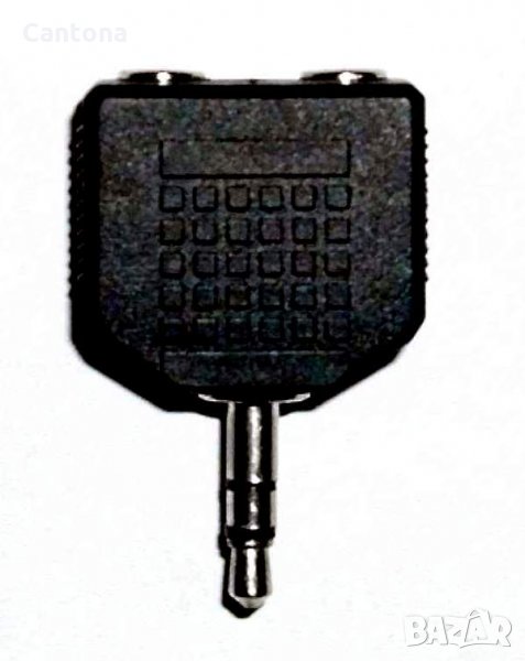 Преходник стерео жак мъжко 3,5 mm -2 x женски жак, снимка 1