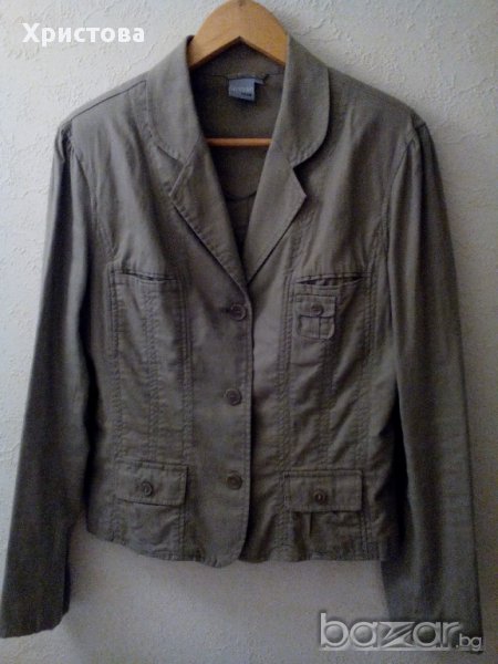 Бежово ленено спортно сако., снимка 1