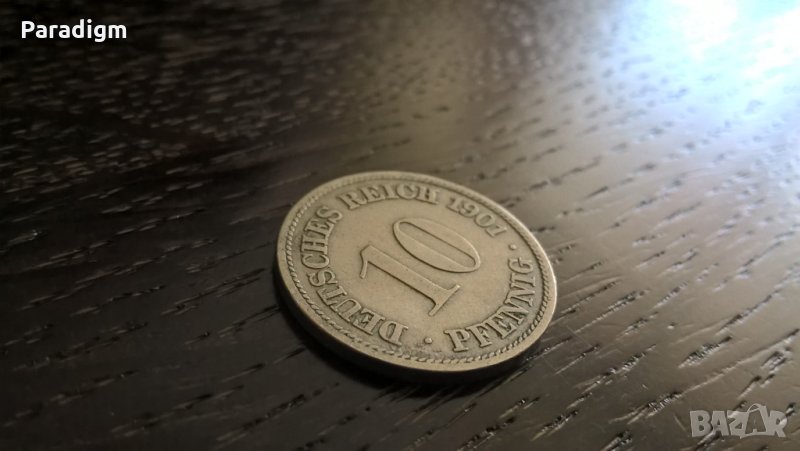 Райх монета - Германия - 10 пфенига | 1901г.; серия F, снимка 1