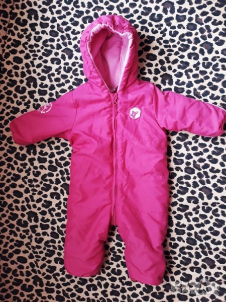 Детски розов зимен гащеризон за момиче  около 70 см, снимка 1